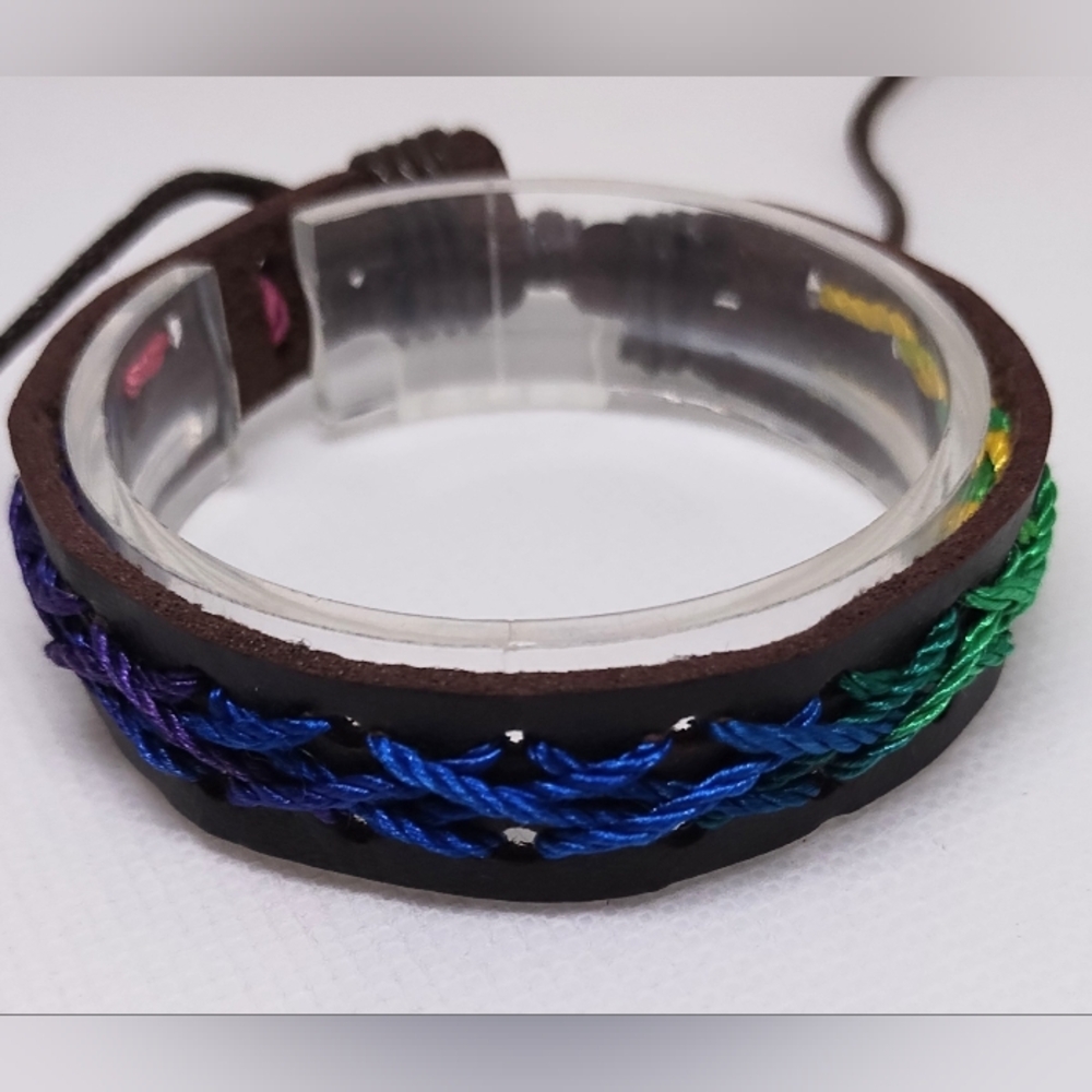 Men's Bracelet‎ Leather Braided NEW f57